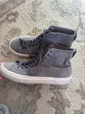 PF Flyers All American High Top Suede Sneakers Shoes Gray Size 13 