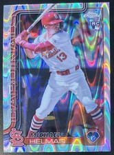 2025 Topps Chrome Michael Helman #10 NM RayWave Rookie RC St. Louis Cardinals
