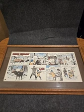 Rick O'Shay 1970s Western Full Color Print SIGNED By Stan Lynde NUMBERED, Framed