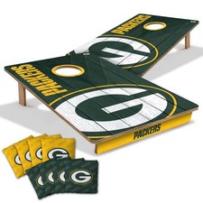 Packers Tailgate Cornhole Green Bay 2x3 Boards Resin Bags Foldable Legs