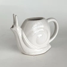 Ceramic Snail Indoor Watering Can Slowpoke Nature Whimsical 6” Tall