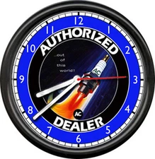 AC Delco Spark Plugs Mechanic Garage Sign Wall Clock