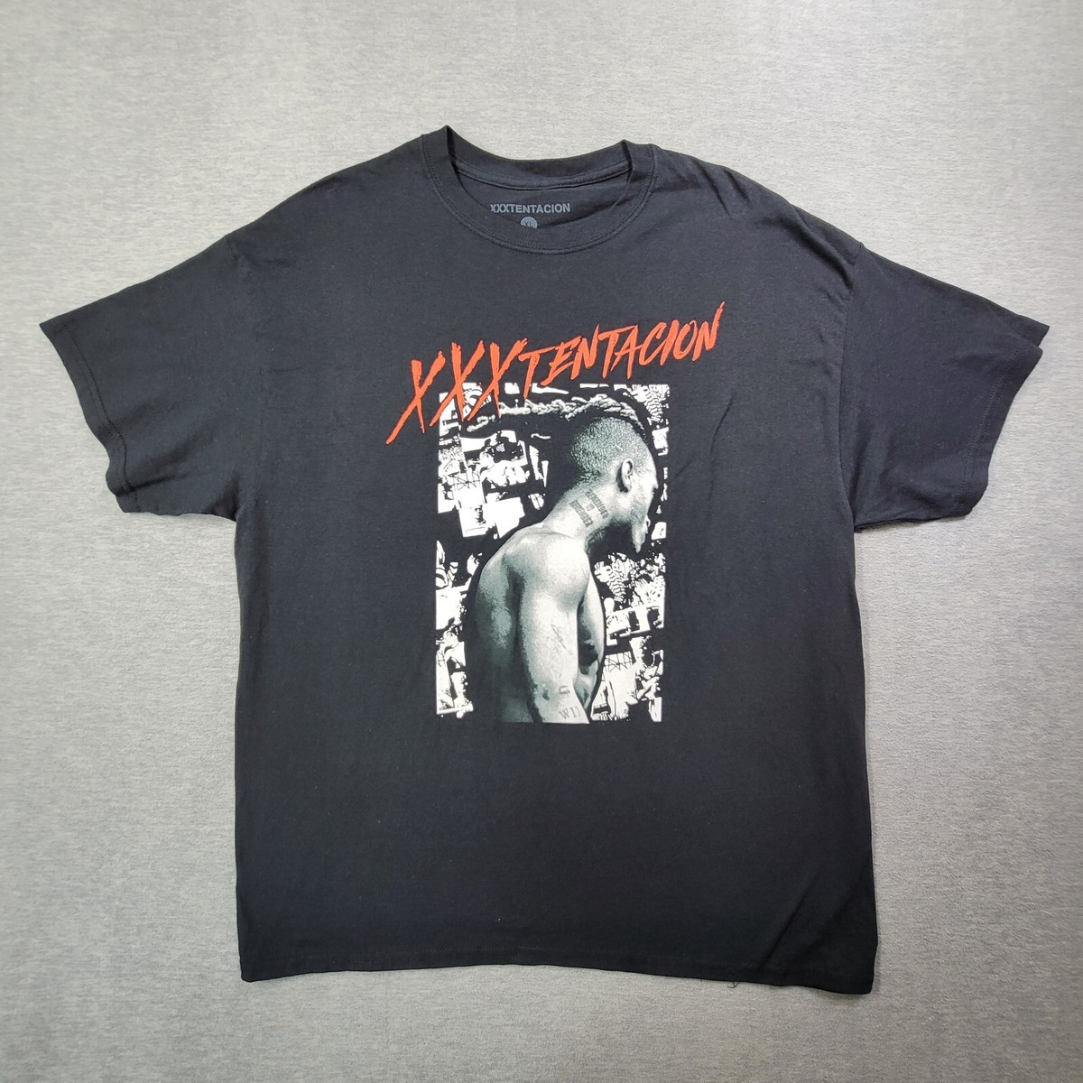 XXXTentacion T Shirt Mens XL Black Graphic 100% Cotton Music Rap 