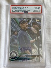 2018 Topps Update US100 Ichiro at Batting Cage-Autograph PSA 9 Pop 1