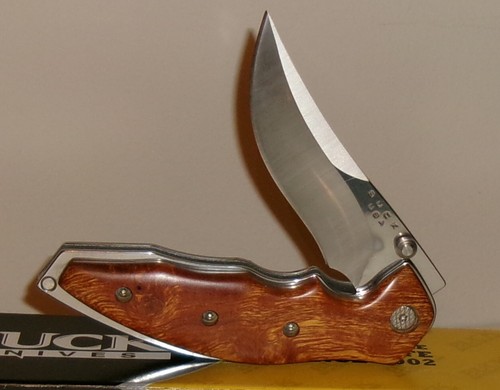 FOLDING KNIFE, Buck 415 Kalinga Linerlock Knife (re-imagined) IRONWOOD HANDLES
