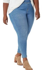 Denim & Co. Easy Stretch Denim Tall Pull-On Jeggings Light Wash