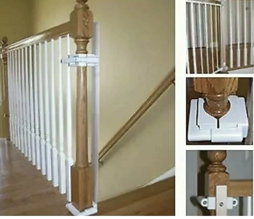 INNOVACIONES DE SEGURIDAD Kit de montaje de puerta de seguridad para bebés escalera sin orificios repuesto Foto 2 de 4