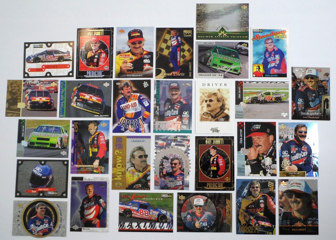 Dale Jarrett NASCAR 1995-96 Upper Deck & Action Packed Lot - 46 Cards - Ex Cond!