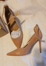 NEW W/Box Womens Size 9 Pink Sparkly High Heels Prom Evening Wear