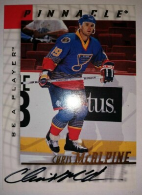 1997-1998 MCHRIS MCALPINE Blues Pinnacle Be A Player AUTOGRAPH Card #82 FREE S&H