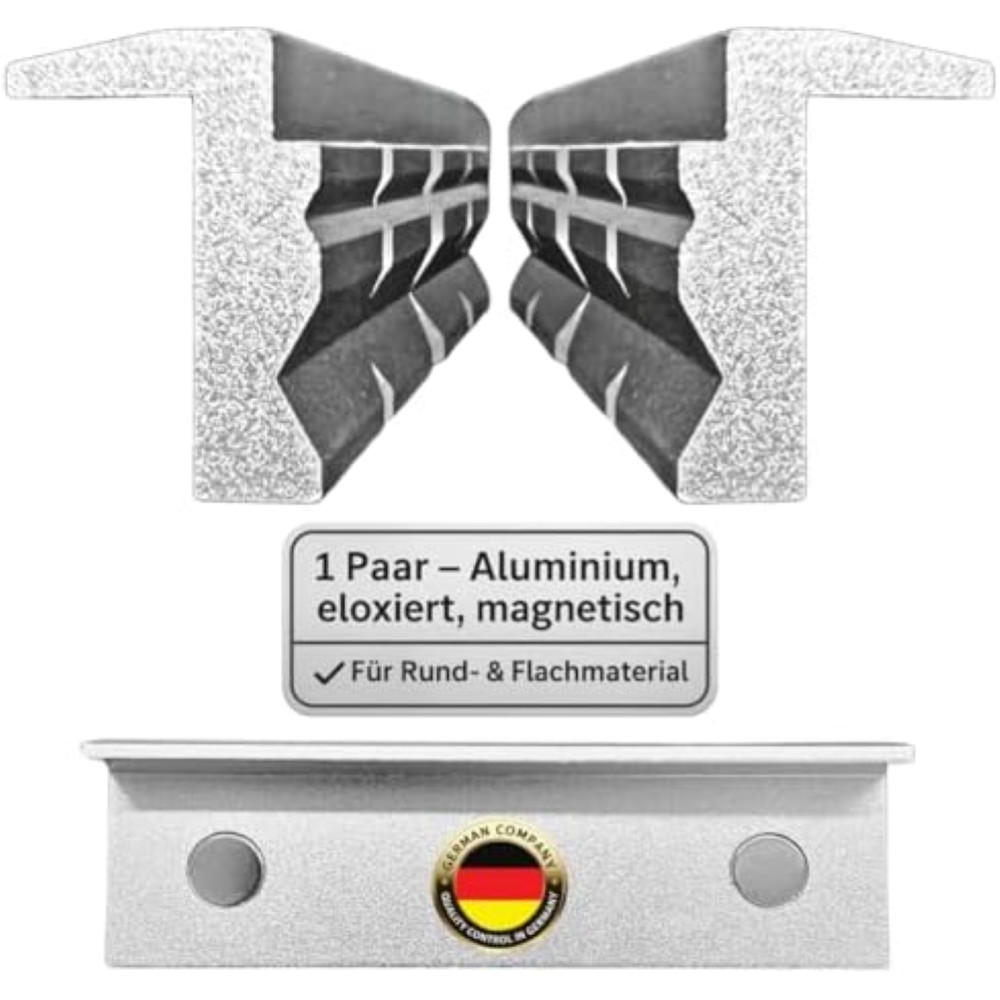 Coppia Ganasce Magetiche Alluminio 100 mm | Protezione Morsa Banco