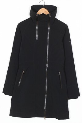 COLUMBIA Softshell Mantel Jacke Damen Größe M Mittellang Stretch Schwarz High...