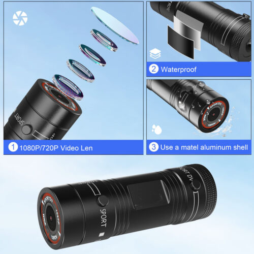 Full HD 1080P Mini F9 Sport DV Kamera Fahrrad Motorrad Helm Action DVR Video Cam - Bild 9 von 14