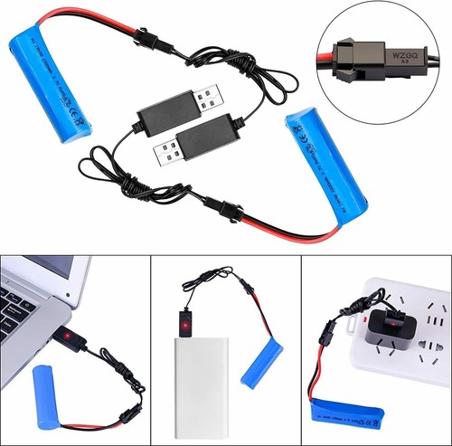 2 pcs 3.7V 1500mAh Lipo Rechargeable Battery Pack SM Plug USB For RC Cars Boats - Picture 6 of 7