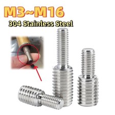 Adapter Bolzen A2 Edelstahl Doppelend Stecker Gewinde Bolzen M3 M4 M5~M16