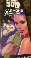 Pop Solo Karaoke Microphone And Speaker Gold