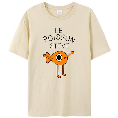Le Poisson Steve Meme Vintage Funny Fish Unisex Men's Summer Tee T-Shirt - Picture 7 of 8