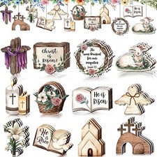 36 Pcs Vintage Easter Tree Decorations Religious Easter Ornaments for Tree He...