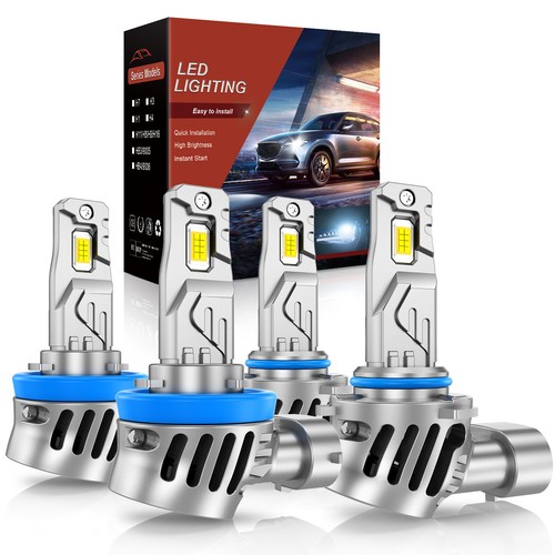 AUXBEAM GX H11 H9 LED Headlight Kit 6500K White Fog Light Bulbs High Low Beam