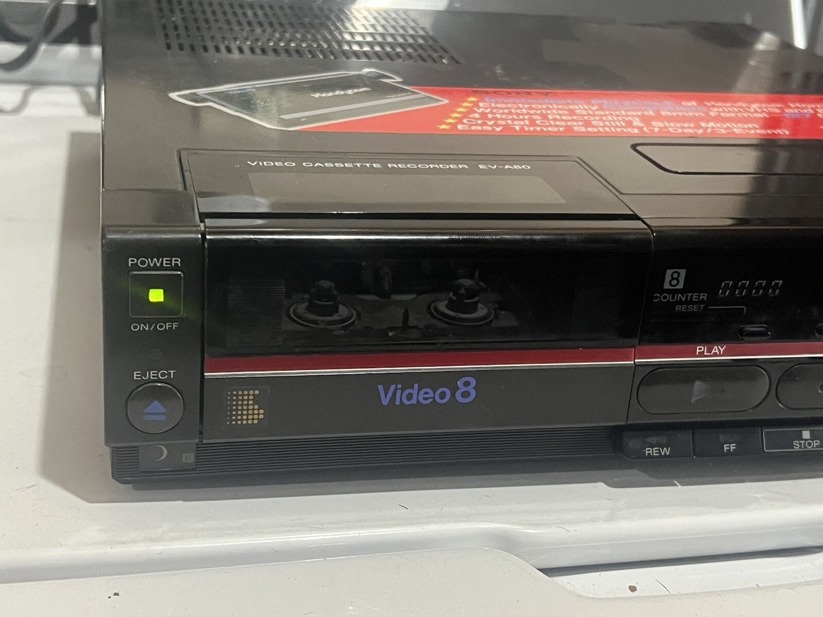 Sony EV-A80 Video 8 Cassette Recorder VCR Deck W/ Remote Untested