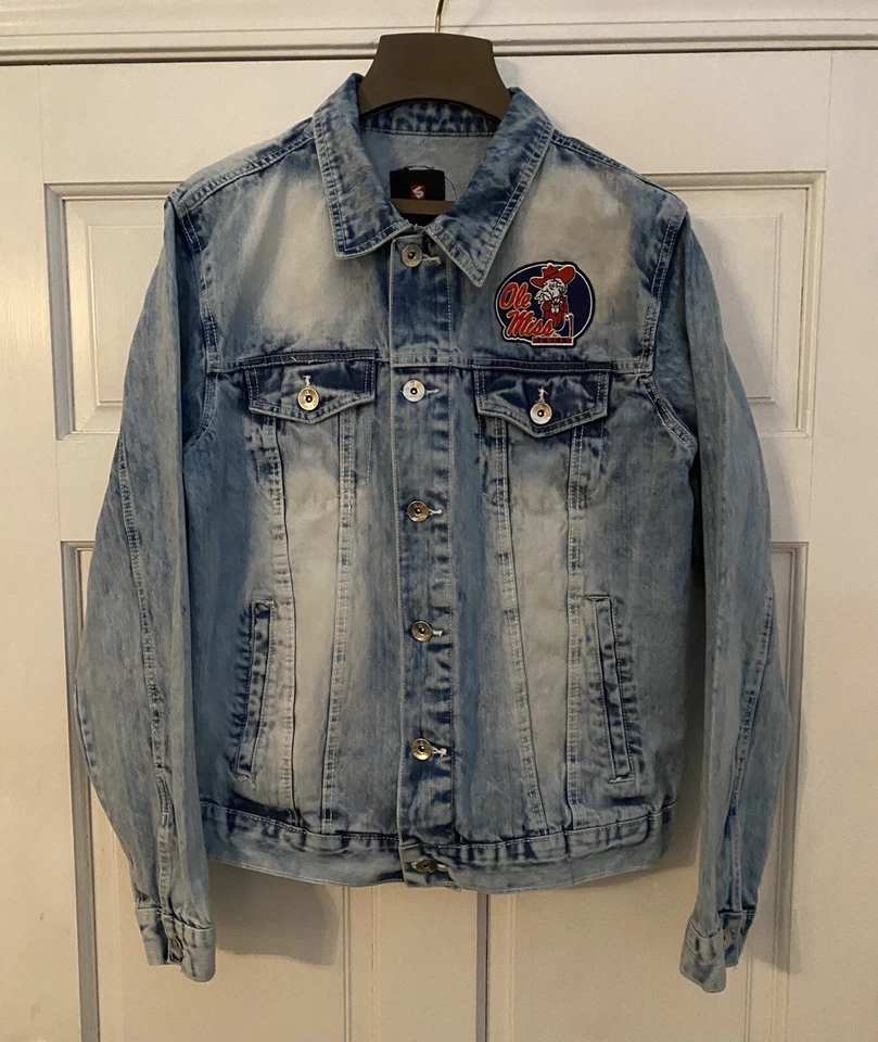 Chaqueta de mezclilla para hombre Coronel Reb Ole Miss Rebels logotipo de la SEC Foto 4 de 4