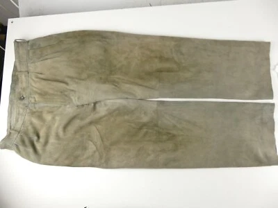 Markenlos Lederhose Ziegenvelours Gr.54 getragen mit Patina RT-1733 - Bild 1 von 4