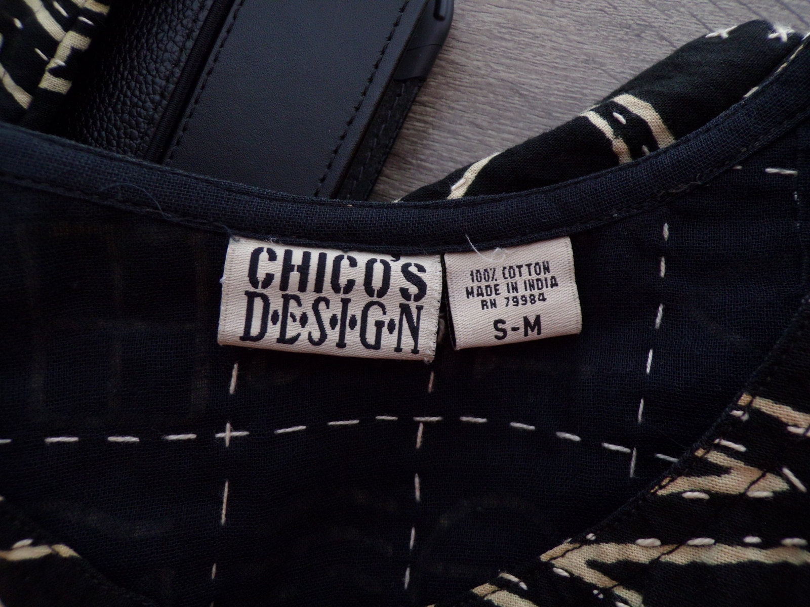 Chicos Design Jacket Size Small Medium Black Beig… - image 7