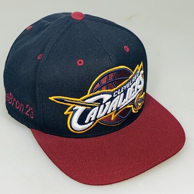 NBA Mitchell & Ness Cleveland Cavaliers Cavs Black/ Red Cap Hat Lebron #23