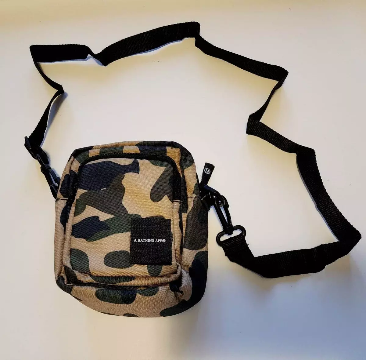 BAPE A Bathing Ape Shoulder Bag Black Camo Side BAPESTA SUPREME FREE  SHIPPING