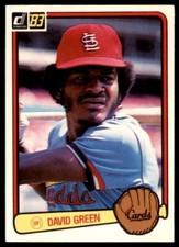 1983 DONRUSS DAVID GREEN ST. LOUIS CARDINALS #166