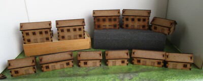 10 mm Maßstab Dorf Landschaft Kirche Häuser Bauernhöfe Industrie Fabriken etc lasergeschnitten 