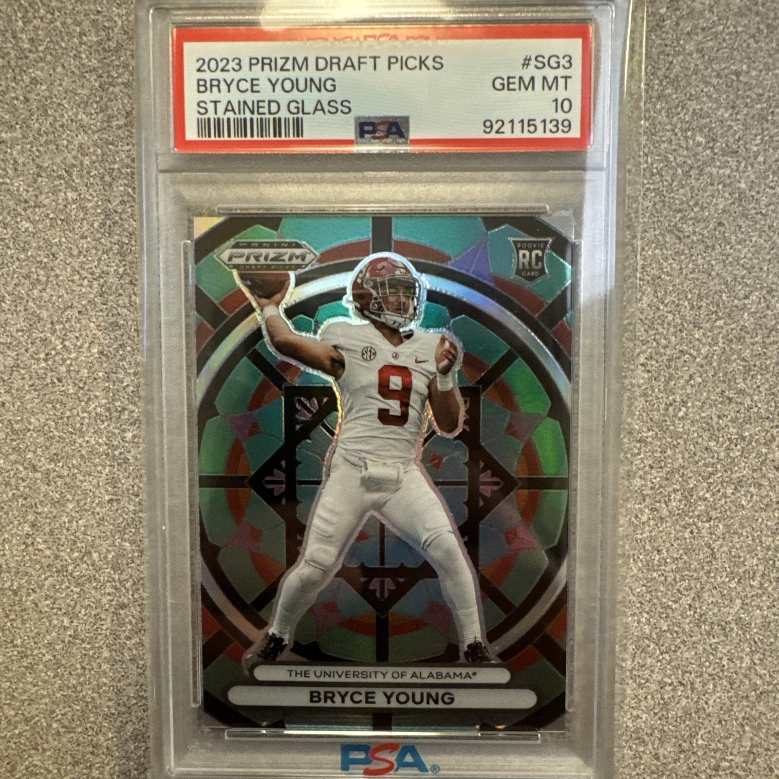 2023 Prizm Draft Picks Bryce Young Stained Glass