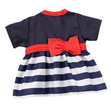 Schwenk Puppen Kleidung Sommerkleid blau weiß für 42 bis 45 cm Puppen, Nr. 730