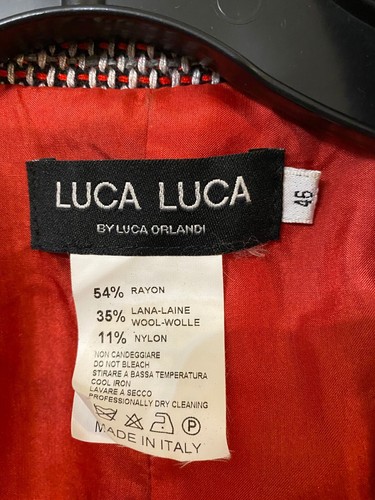 LUCA LUCA Women's Red Blazer Jacket Sz 46 - Picture 3 of 5