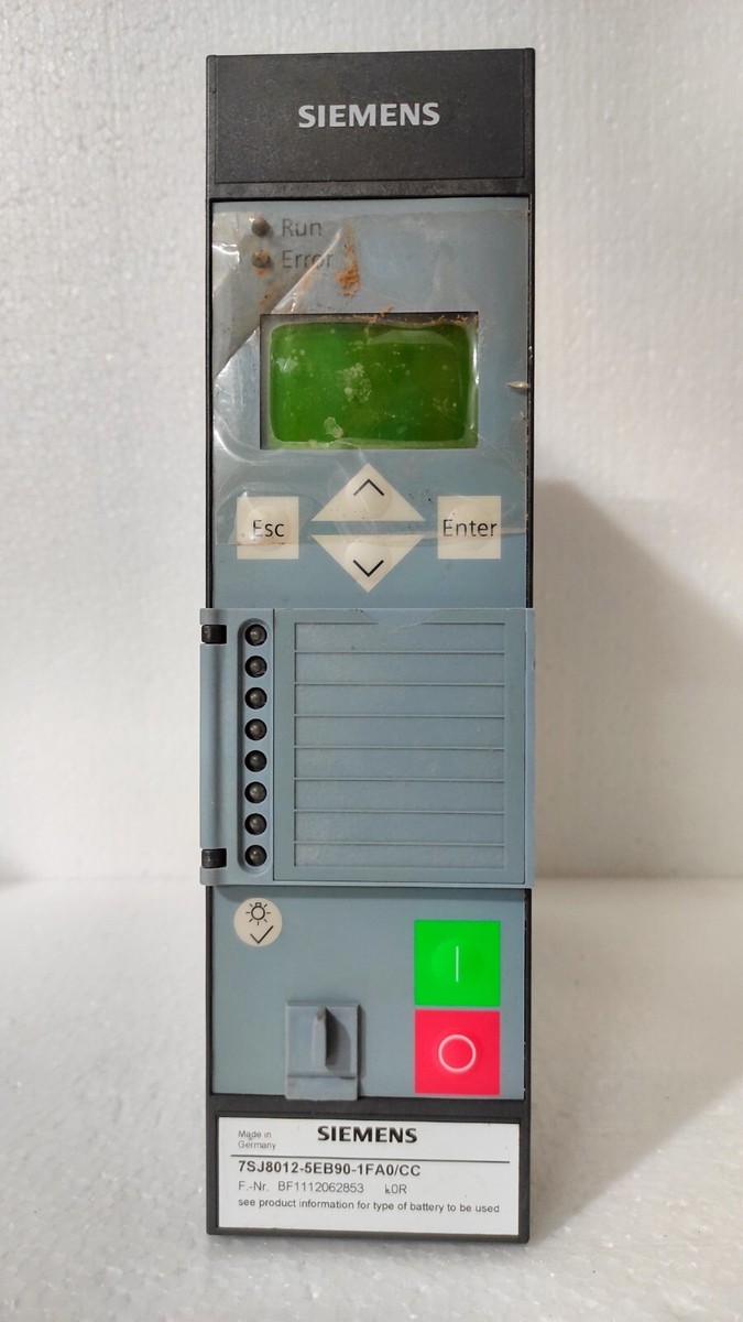 SIEMENS 7SJ8012-5EB90-1FA0/CC OVERCURRENT PROTECTION RELAY | eBay