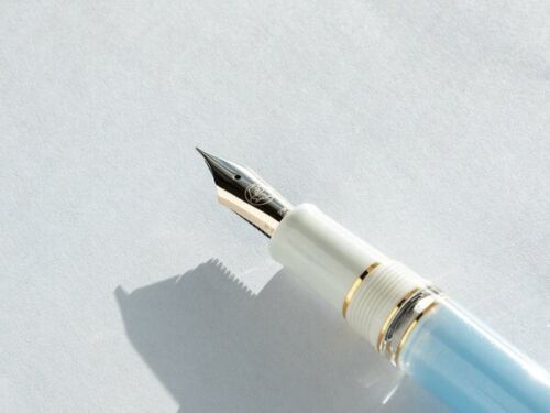 Sailor Professional Gear Realo 21K Fountain Pen Sorayu Light Blue MF Nib NEW - Picture 2 of 5