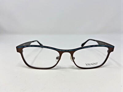 VANNI Eyeglasses Frames V6011 146 52-17-140 Brown/Blue Full Rim D934