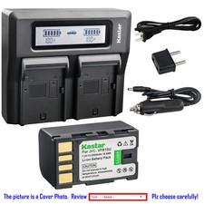 Kastar Battery Dual LCD Fast Charger for VF815 JVC GC-PX10 GZ-MS130B GZ-MS130BEU