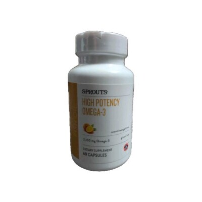 Sprouts High Potency Omega 3- 2,100mg Fish Oil Supplement 60 Capsules Exp 2/2027