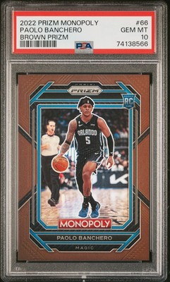 2022-23 Panini Prizm Monopoly Brown /249 Paolo Banchero #66 PSA 10 
