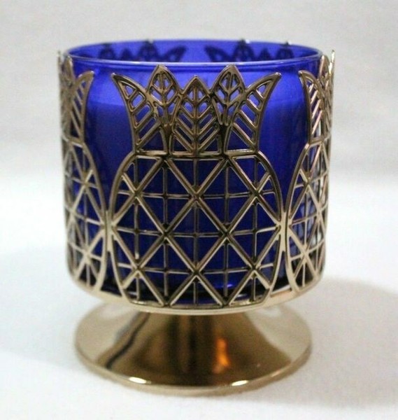 Bath & Body Works Golden Pineapple 3 Wick Candle Holder Sleeve for sale