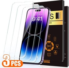 3X Tempered Glass Screen Protector For iPhone 13/14/15 Pro/Plus/Pro MAX