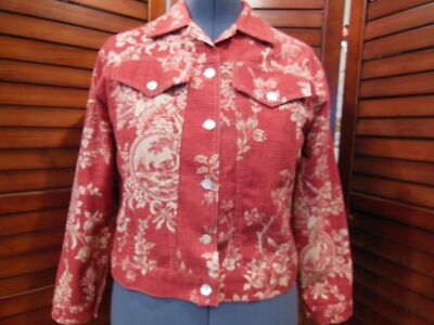 Ladies Monterey Bay Clothing Company Floral Jacket Size Large