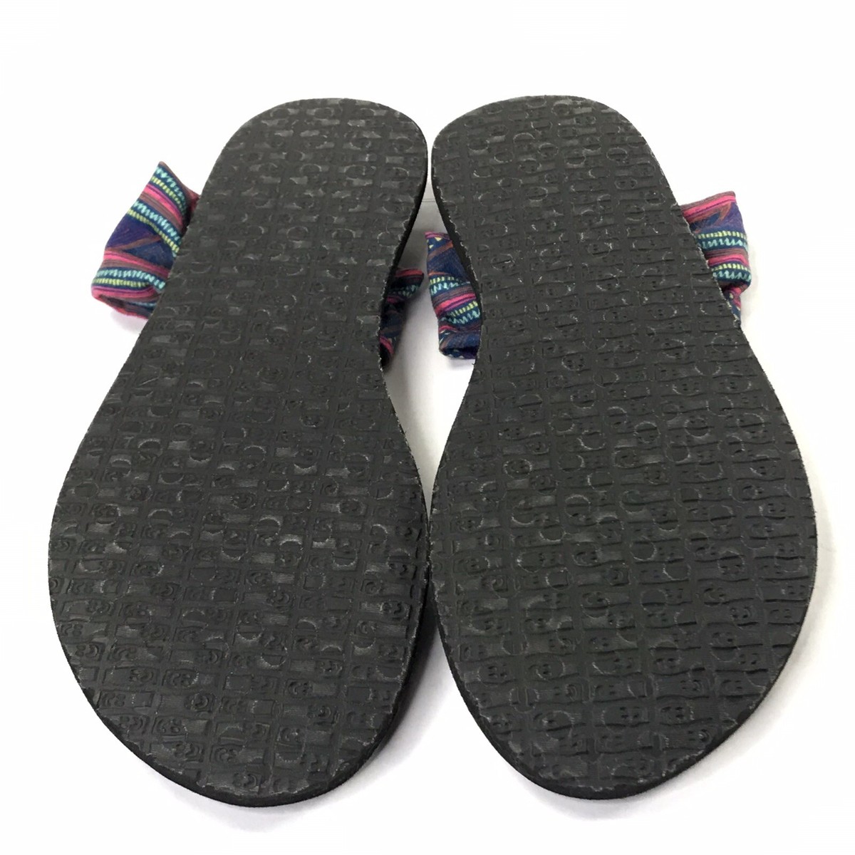 Sanuk Women's Sandal Yoga Sling Navy Multi Geometric Stripes