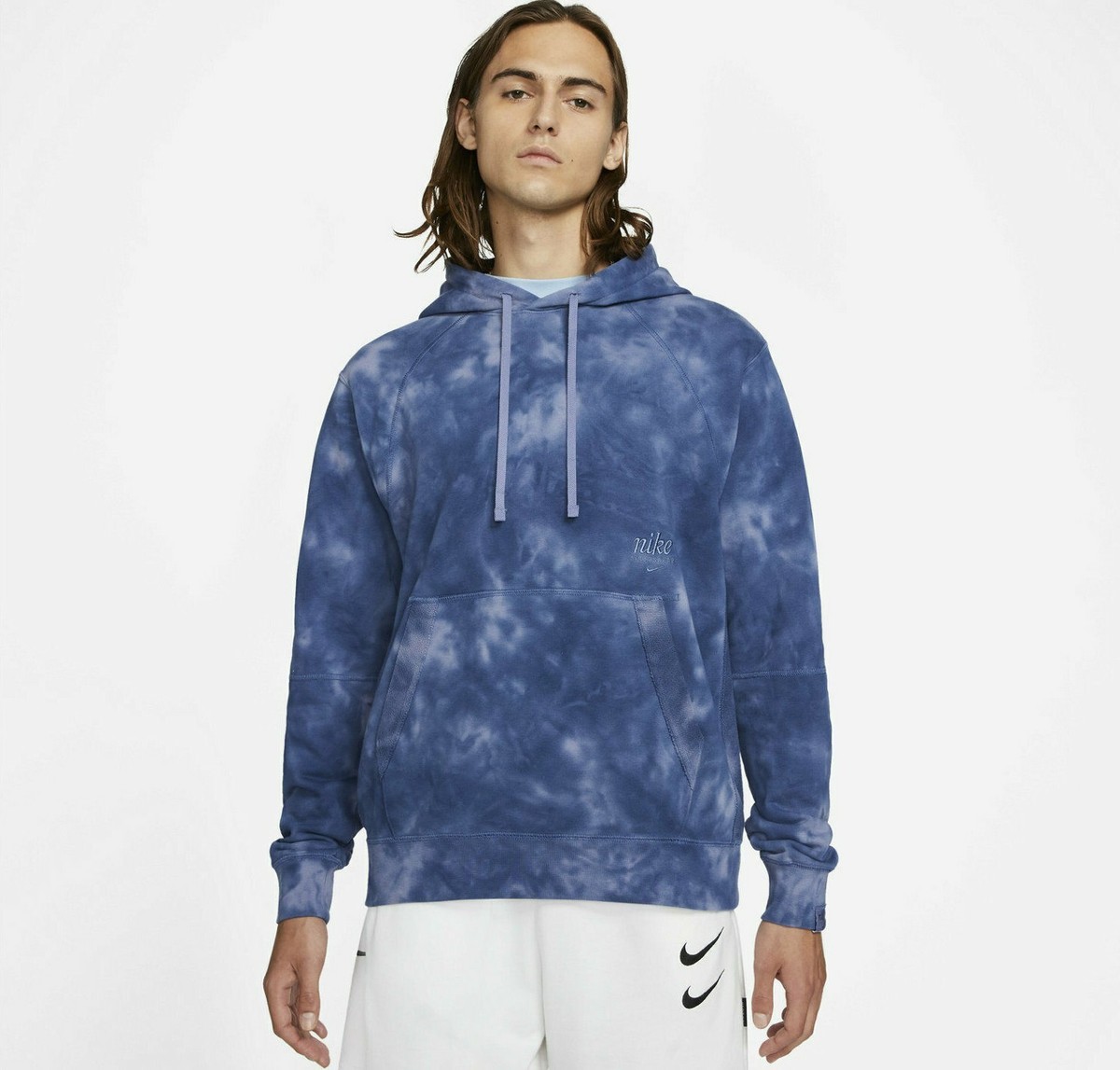 Nike Dark Blue Tie Dye Hoodie Nike Men Tie Dye Pullover Hoodie