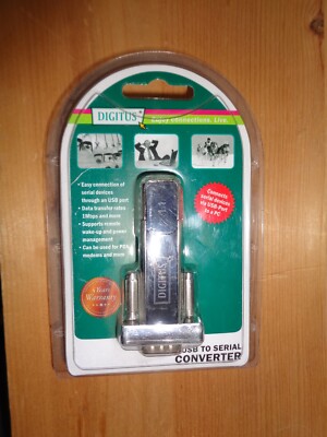 NEW Digitus DA-70155 USB to Serial Adaptor, Usb 2.0 W10, 8, 7, XP, MacOS X,Linux