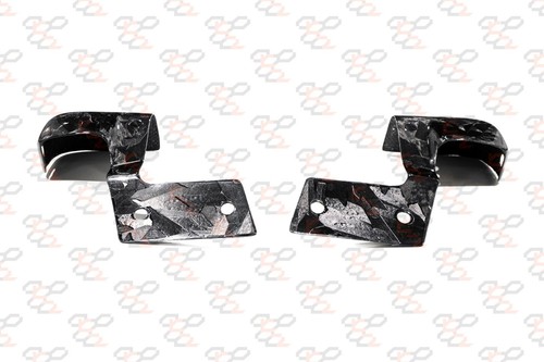 R230 Mercedes SL Forged Carbon Fiber Interior Door Jam Rear End Cap Plate Tops - Picture 4 of 6