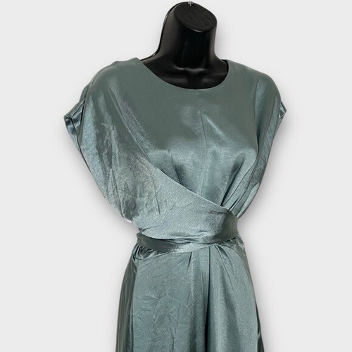 Bohme Rosalind Midi Dress in Blue Size Medium Style# BHM352 - Picture 2 of 7