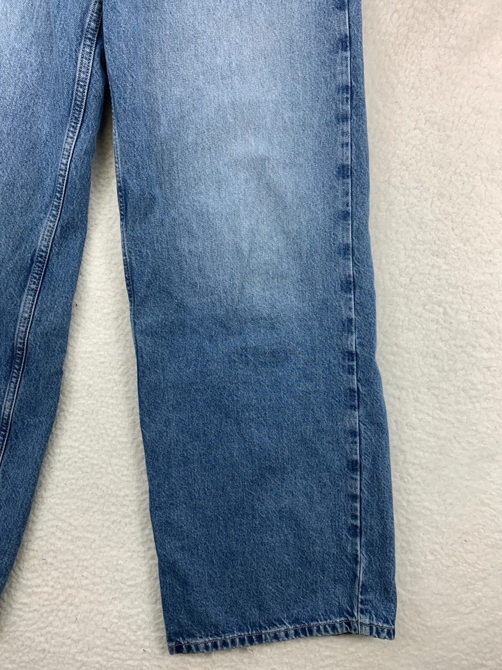 Zara Wide Leg Denim Jeans Women’s Size 2 Dark Blue Cropped Pants - Image 3 of 4