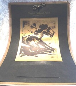VINTAGE ADVERTISING CALENDARS PEOPLE'S NATIONAL BANK BOSTON HORSE RACING OMAHA  
